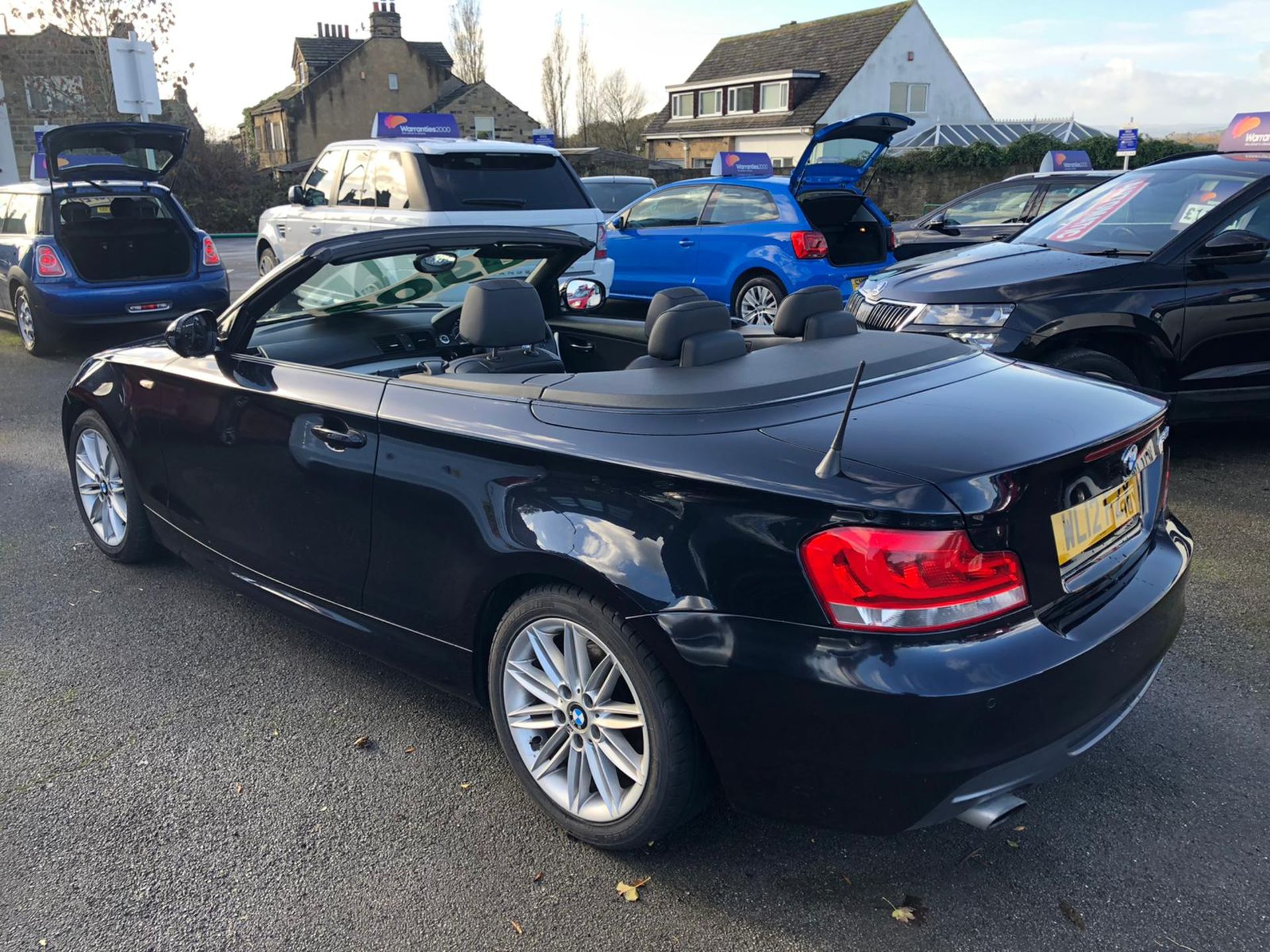 2012/12 REG BMW 120I M SPORT 2.0 PETROL BLACK CONVERTIBLE, SHOWING 2 FORMER KEEPERS *NO VAT* - Image 4 of 11