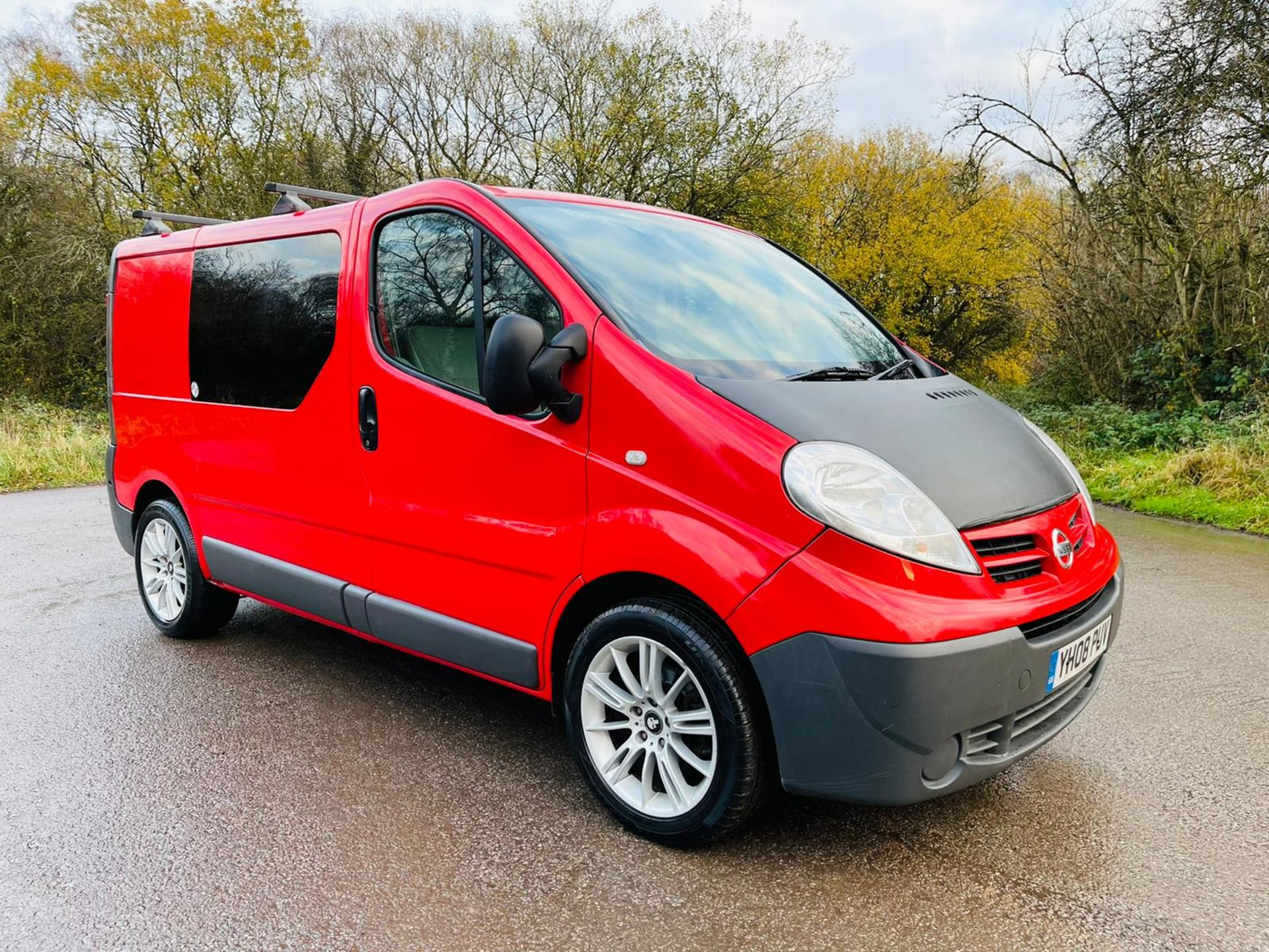 2008/08 REG NISSAN PRIMASTAR DCI 90 SWB 2.0 DIESEL RED PANEL VAN, SHOWING 4 FORMER KEEEPRS *NO VAT*