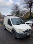 2003/53 REG FORD TRANSIT CONNECT T220 TDCI 1.8 DIESEL WHITE PANEL VAN, SHOWING 5 FORMER KEEPERS