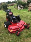 2010 TORO PEDESTRIAN WALK BEHIND MOWER, RUNS DRIVES CUTS CLEAN MACHINE, TWIN WHEELED, SELF PROPELLED