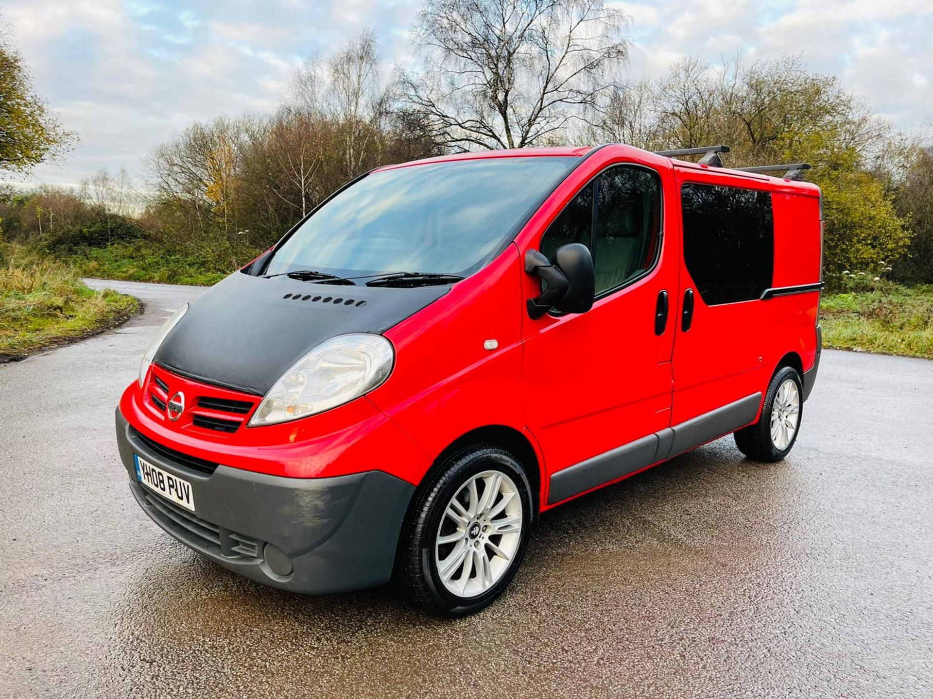 2008/08 REG NISSAN PRIMASTAR DCI 90 SWB 2.0 DIESEL RED PANEL VAN, SHOWING 4 FORMER KEEEPRS *NO VAT* - Image 3 of 17