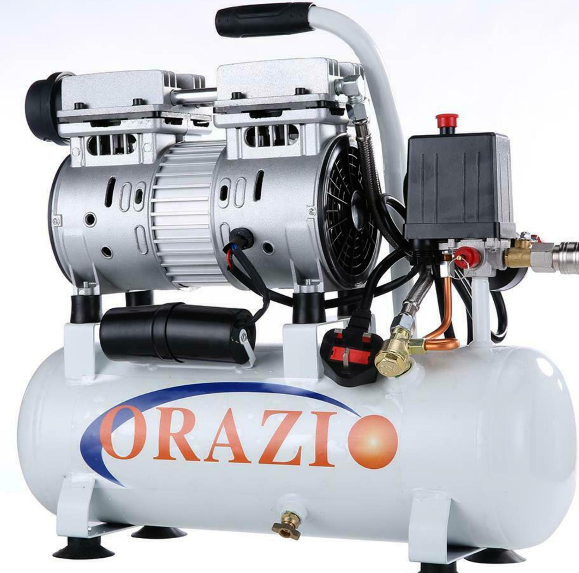 MC - new ORAZIO low noise Silent Air compressor 9L Europe Plug 600W for Garage Clinic - Image 2 of 5