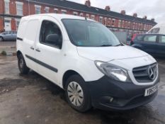 2014/63 REG MERCEDES-BENZ CITAN 109 CDI 1.5 DIESEL WHITE PANEL VAN, SHOWING 1 FORMER KEEPER