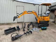 MINI EXCAVATOR RHINOCEROS XN08 BRAND NEW, YEAR 2020, LATEST MODEL SERIES 3 WITH EURO 5 ENGINE