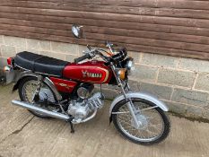 1986 YAMAHA 100 97CC PETROL MOTORCYCLE, DOCUMENTS PRESENT, MILEAGE: 13504 *NO VAT*