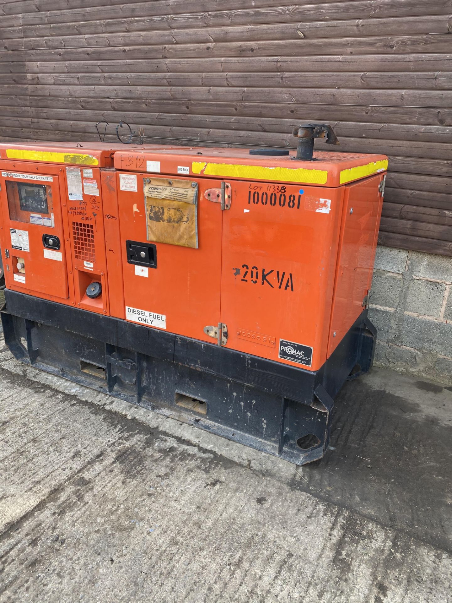 PROMAC GMS20KS DIESEL GENERATOR, 20 KVA, KUBOTA DIESEL ENGINE, LOADING NO PROBLEM *PLUS VAT* - Image 3 of 4