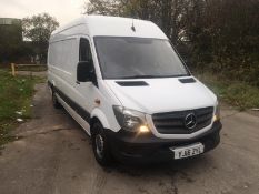 2016/16 REG MERCEDES-BENZ SPRINTER 310 CDI 2.2 DIESEL WHITE PANEL VAN, SHOWING 0 FORMER KEEPERS