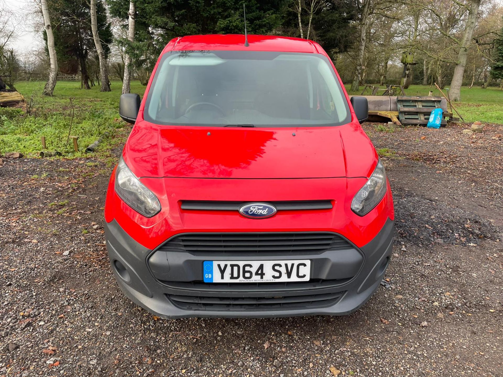 2014/64 REG FORD TRANSIT CONNECT 210 ECONETIC 1.6 DIESEL RED PANEL VAN, SHOWING 0 FORMER KEEPERS - Image 2 of 14