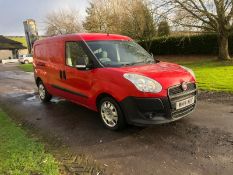 2014/14 REG FIAT DOBLO 16V MULTIJET 1.25 DIESEL RED PANEL VAN, SHOWING 0 FORMER KEEPERS *PLUS VAT*