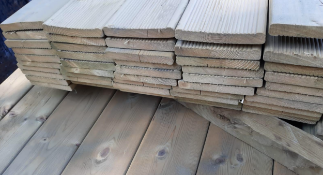 DECKING BOARDS 25 OF ALL NEW SIZE 4.2m x 120MM x 20MM *NO VAT*