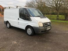 2007/07 REG FORD TRANSIT 110 T260S FWD 2.2 DIESEL WHITE PANEL VAN, SHOWING 6 FORMER KEEPERS *NO VAT*