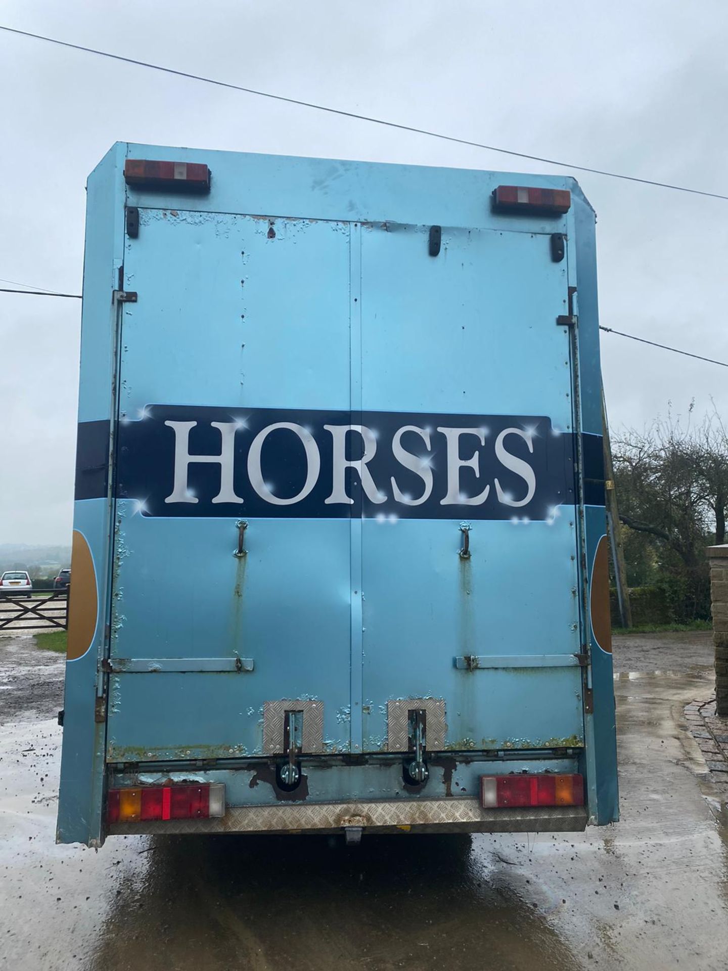 1991/J REG IVECO FORD CARGO 0813D HORSEBOX / LIVESTOCK CARRIER, BLUE & GOLD, SHOWING 3 FORMER KEEPER - Image 4 of 12