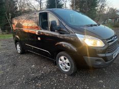 2017/67 REG FORD TRANSIT CUSTOM 290 LIMITED 2.0 DIESEL BLACK PANEL VAN, SHOWING 0 FORMER KEEPERS