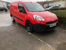 2014/63 REG PEUGEOT PARTNER 750 S L2 HDI 1.6 DIESEL PANEL VAN, SHOWING 0 FORMER KEEPERS *PLUS VAT*