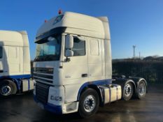 2013/63 REG DAF TRUCKS XF FTG 105.460 EURO 5 DIESEL ENGINE TRACTOR UNIT, SHOWING 0 FORMER KEEPERS