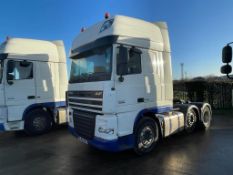 2013/63 REG DAF TRUCKS XF FTG 105.460 EURO 5 DIESEL ENGINE TRACTOR UNIT, SHOWING 0 FORMER KEEPERS