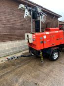 VT1 TOWERLIGHT TOWABLE 10KVA, KUBOTA D1105 ENGINE, 240V 10KVA *PLUS VAT*