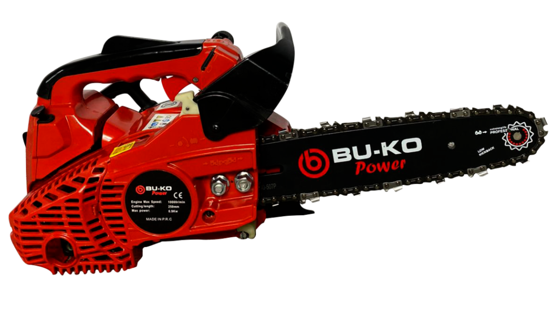 New BU-KO 26cc Lightweight 3.5KG - Top Handled Petrol Chainsaw inc. 3 new Chains And 10'' Bar - Image 2 of 8