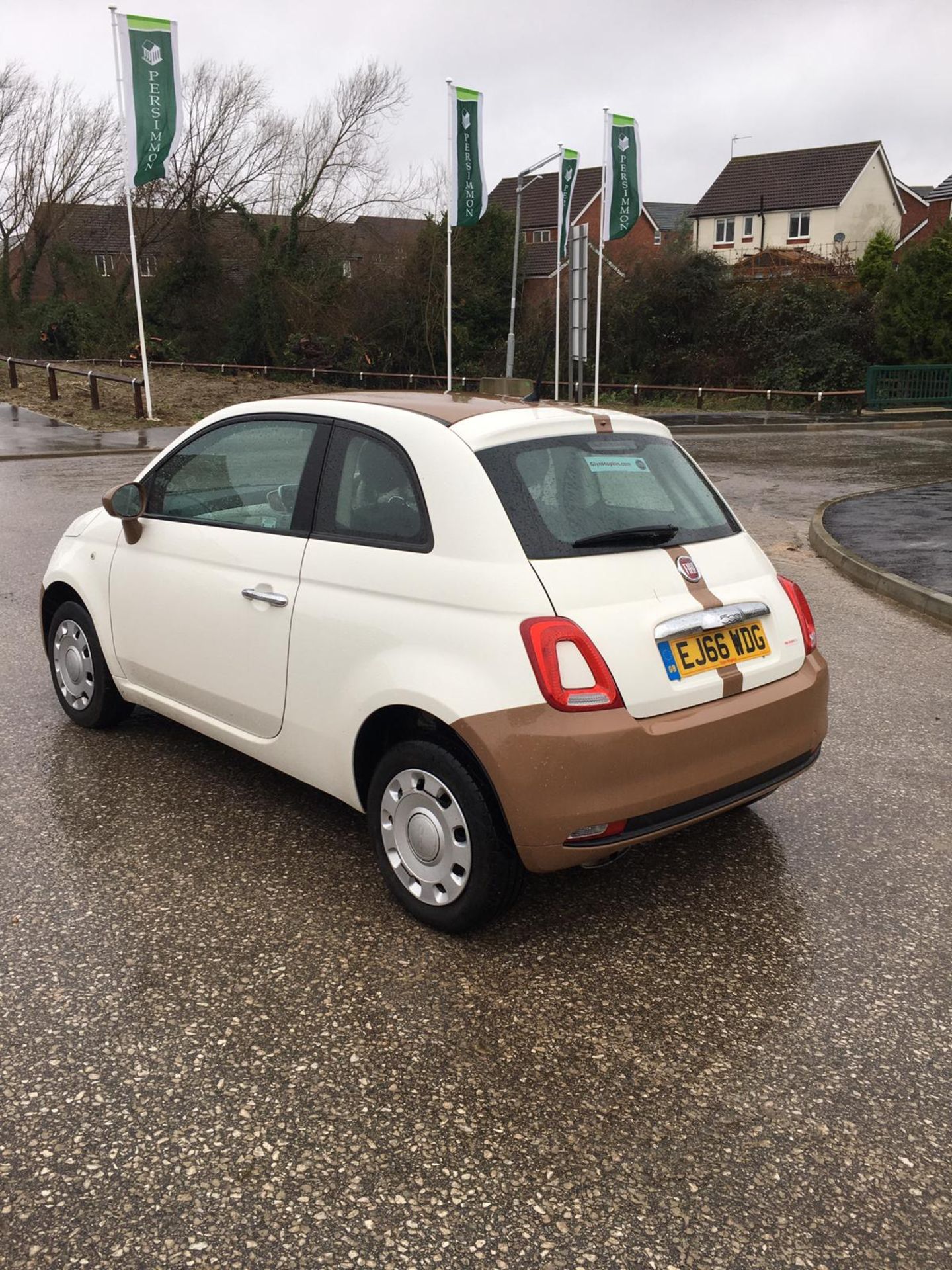 2016/66 REG FIAT 500 POP 1.25 PETROL WHITE/BROWN 3 DOOR HATCHBACK, SHOWING 1 FORMER KEEPER *NO VAT* - Image 5 of 11