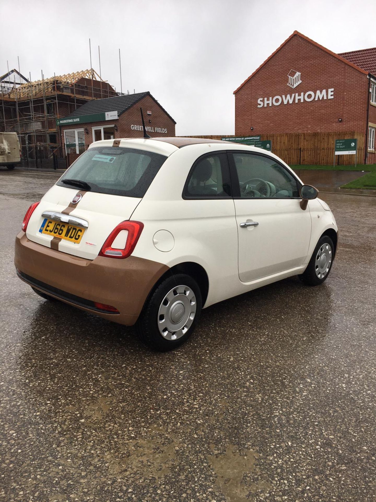 2016/66 REG FIAT 500 POP 1.25 PETROL WHITE/BROWN 3 DOOR HATCHBACK, SHOWING 1 FORMER KEEPER *NO VAT* - Image 7 of 11