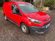 2014/64 REG FORD TRANSIT CONNECT 210 ECONETIC 1.6 DIESEL RED PANEL VAN, SHOWING 0 FORMER KEEPERS