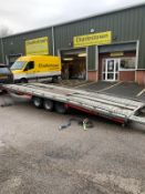 BRIAN JAMES TILT BED 3500 KG TRI-AXLE TRAILER, C/W RAMPS *PLUS VAT*