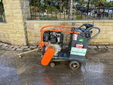 BELLE RANGER 450 DIESEL FLOOR SAW, LOMBARDINI DIESEL ENGINE, NO BLADE, HAS ENGINE COMPRESSION