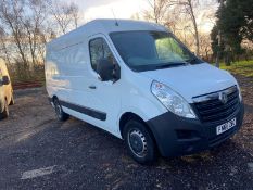 2016/66 REG VAUXHALL MOVANO F3500 L2H2 CDTI 2.3 DIESEL WHITE PANEL VAN, SHOWING 1 FORMER KEEPER