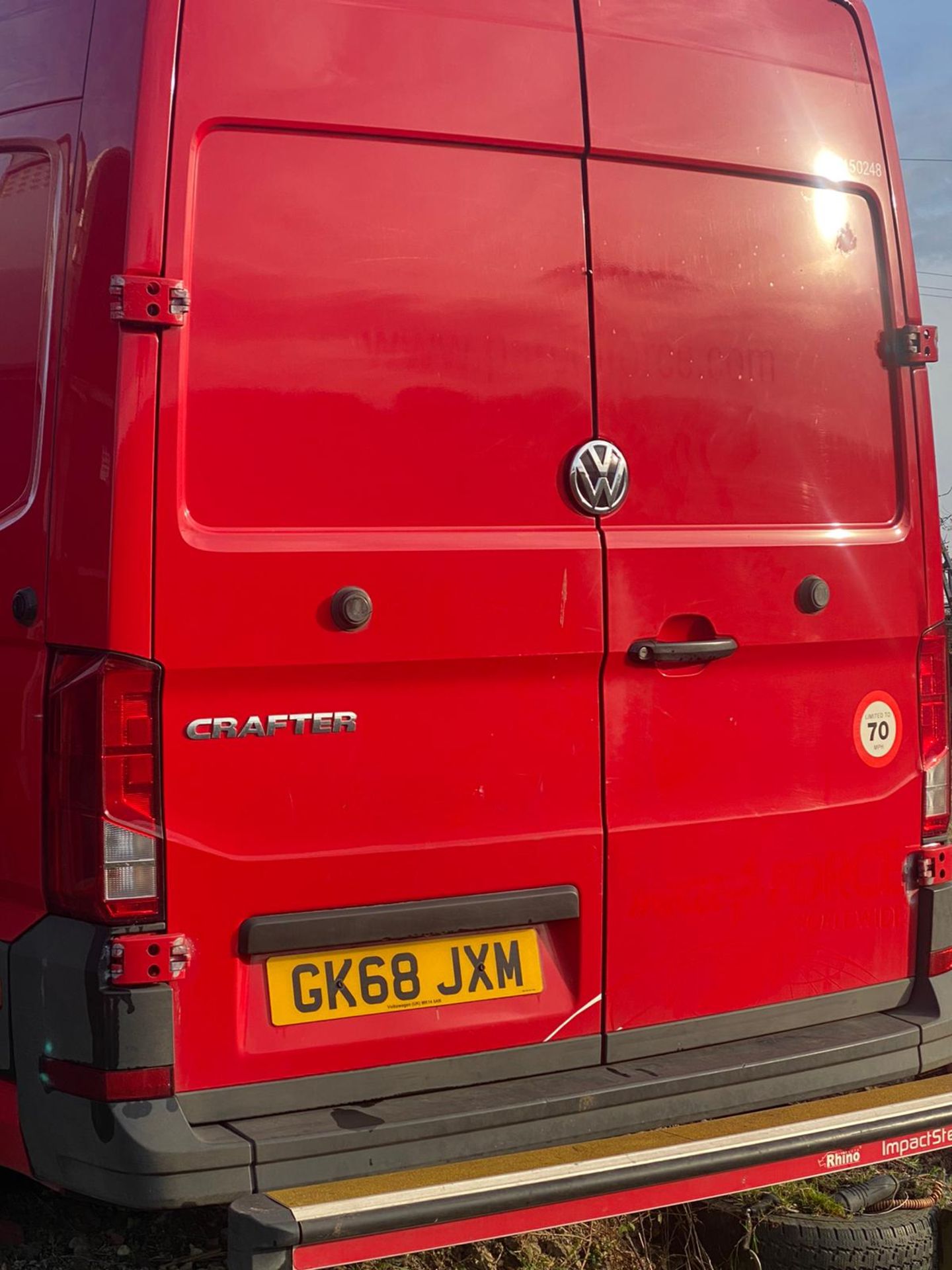 2018/68 REG VOLKSWAGEN CRAFTER CR35 STARTLINE TDI 2.0 DIESEL RED PANEL VAN, SHOWING 0 FORMER KEEPERS - Image 3 of 5