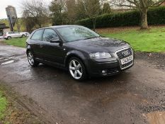 2008/08 REG AUDI A3 SPORT 2.0 DIESEL GREY 3 DOOR HATCHBACK, SHOWING 3 FORMER KEEPERS *NO VAT*