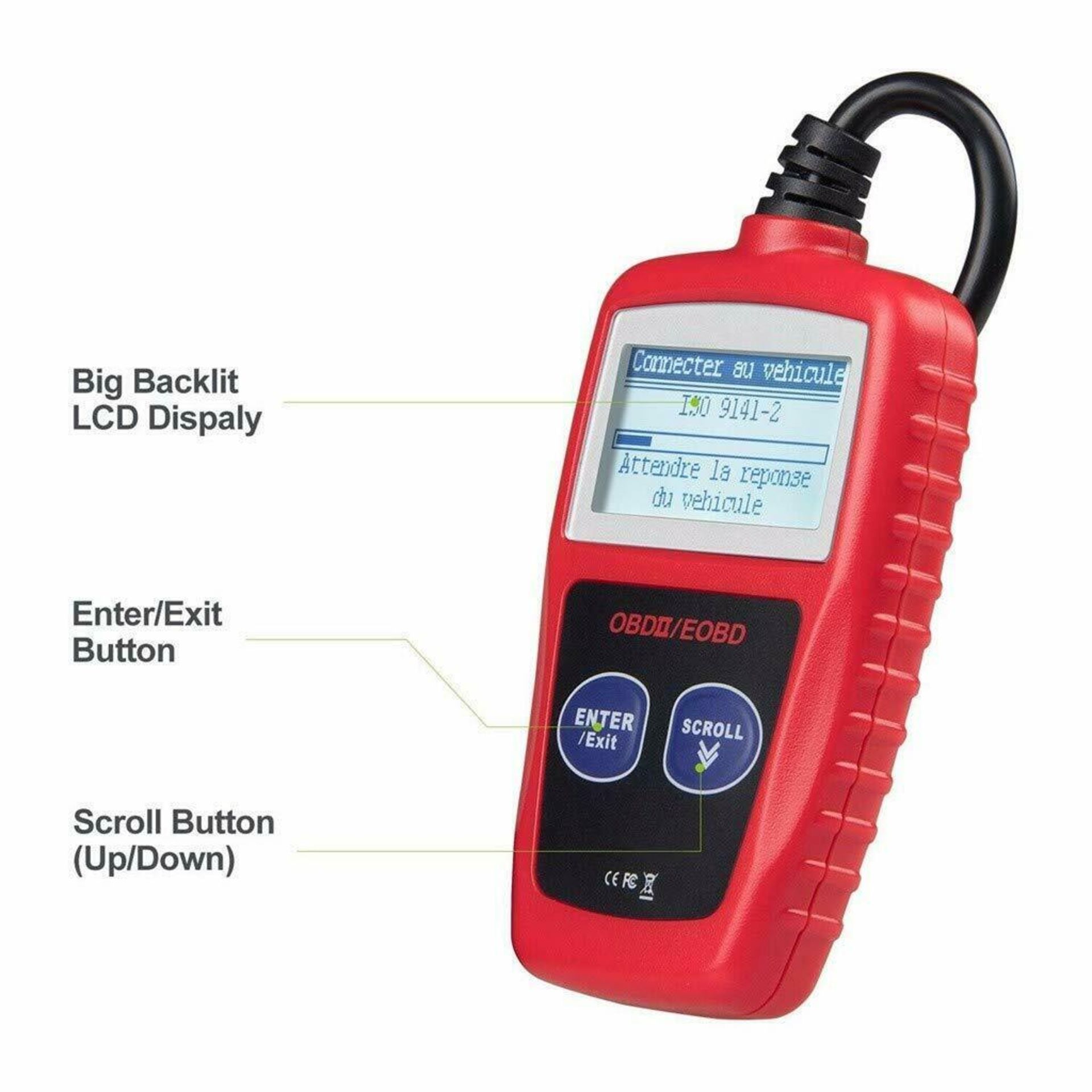 DIERYA FAULT CODE READER SCANNER ENGINE CAR DIAGNOSTIC RESET TOOL OBD 2 CAN EOBD MS309 *PLUS VAT* - Image 5 of 10