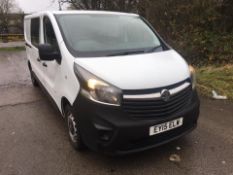 2015/15 REG VAUXHALL VIVARO 2900 CDTI 1.6 DIESEL CREW PANEL VAN, SHOWING 1 FORMER KEEPER *NO VAT*