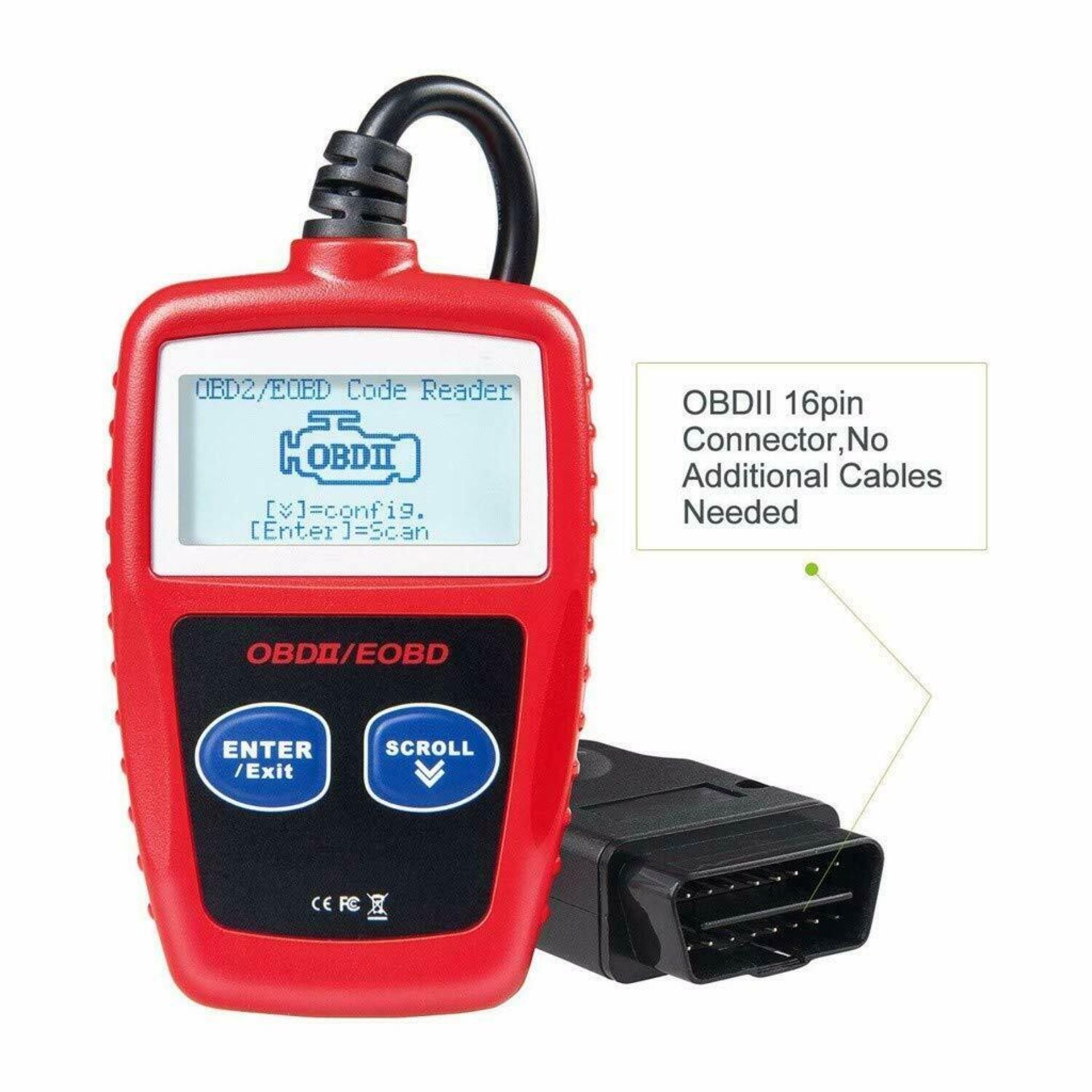 DIERYA FAULT CODE READER SCANNER ENGINE CAR DIAGNOSTIC RESET TOOL OBD 2 CAN EOBD MS309 *PLUS VAT* - Image 6 of 10