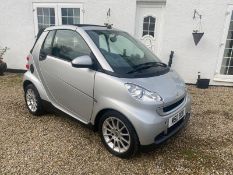 2008/08 REG SMART FORTWO PASSION 71 AUTO 999CC PETROL SILVER CONVERTIBLE, SHOWING 2 FORMER KEEPERS