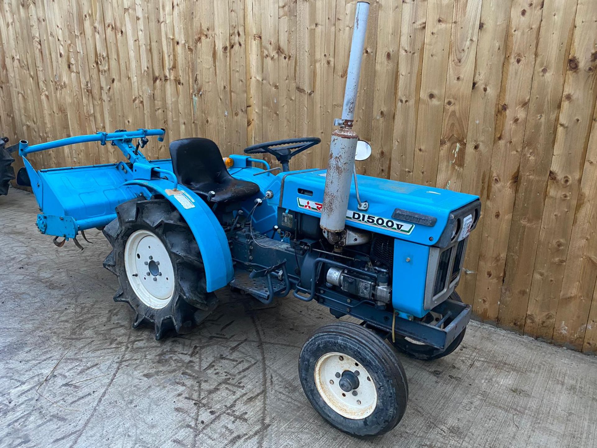 MITSUBISHI D1500V COMPACT TRACTOR & ROTAVATOR, STARTS FIRST TIME RUNS AND DRIVES WELL *PLUS VAT*