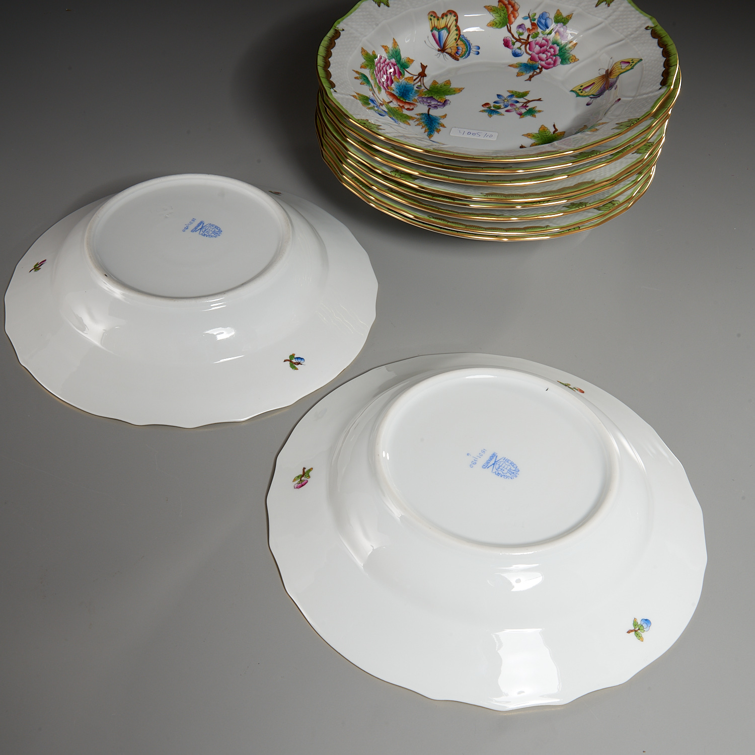 (10) Herend Porcelain Large Soup Bowls - Image 3 of 4