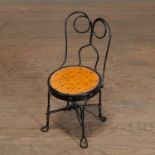 Wrought-iron child's bistro chair