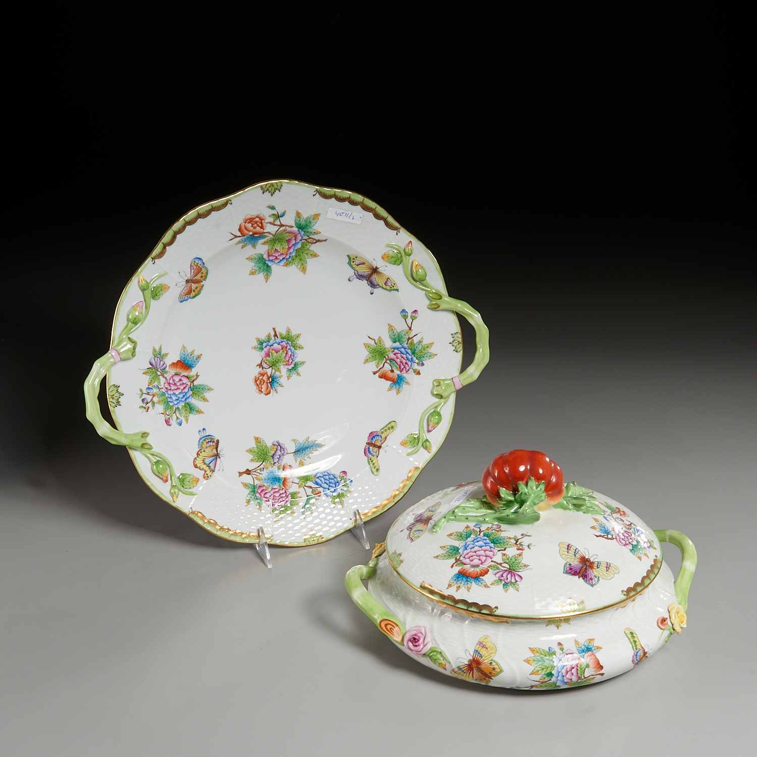 Herend Porcelain Tureen and Platter - Image 2 of 7