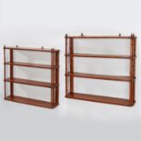 Pair Regency Bamboo-Turned Wall Shelves