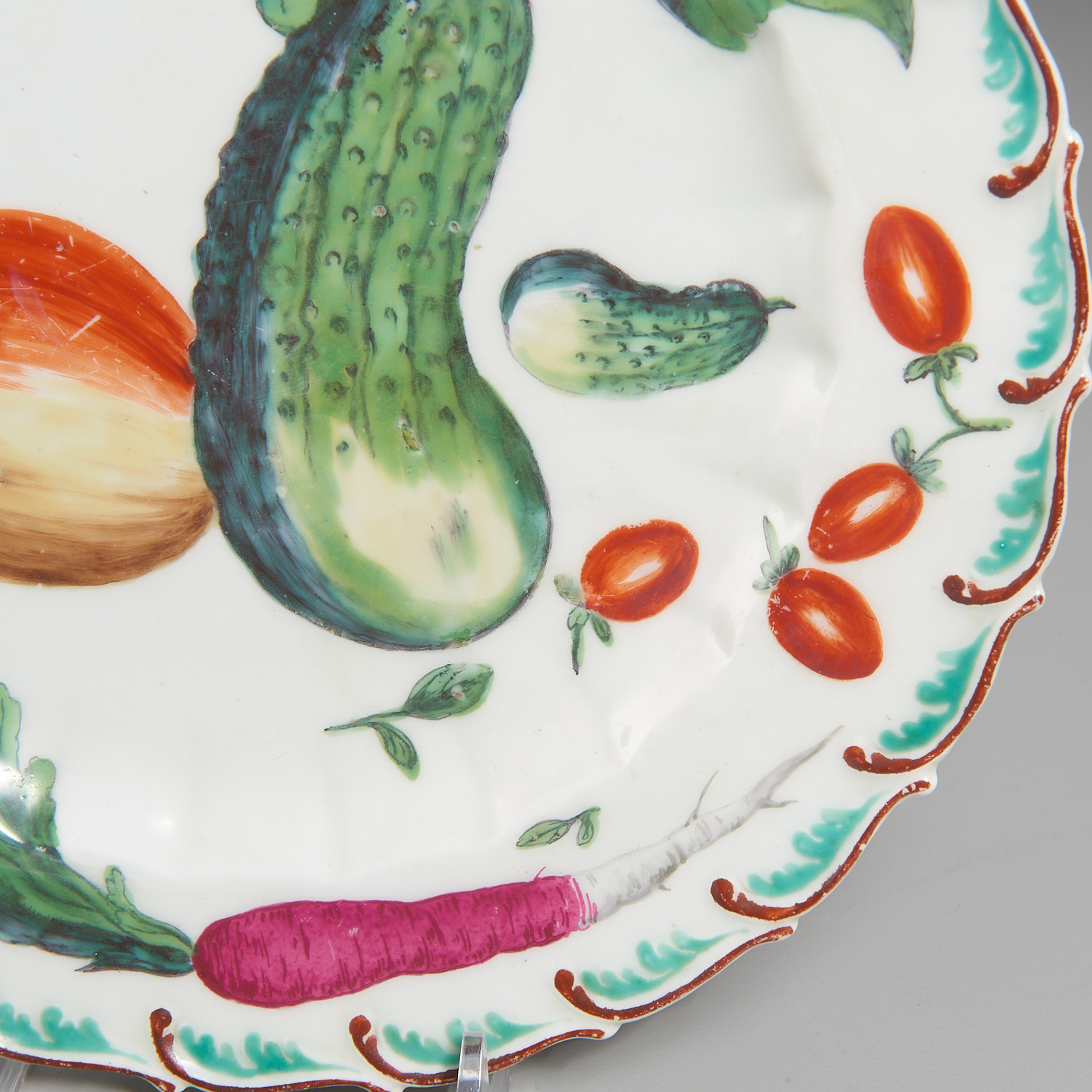 Nice Pair Chelsea Porcelain Botanical Plates - Image 3 of 5