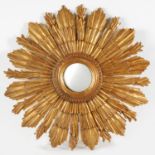 Regency Style Carved Giltwood Sunburst Mirror