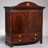 George III Inlaid Mahogany Diminutive Cabinet