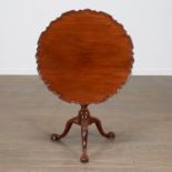 George III Mahogany Pie-Crust Tilt-Top Tea Table