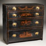 Regency or Federal Penwork Miniature Chest