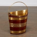 Georgian Brass-Bound Mahogany Peat Bucket