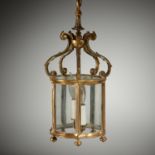 Small Georgian Brass Hall Lantern