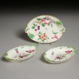 (3) Worcester Porcelain Sweetmeat Dishes