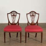 Pair George III Mahogany Shield-Back Side Chairs