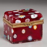 Antique Baccarat (attrib) Millefiori Glass Box
