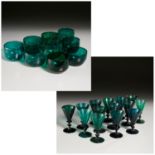 Collection Antique Dark Aqua Glassware